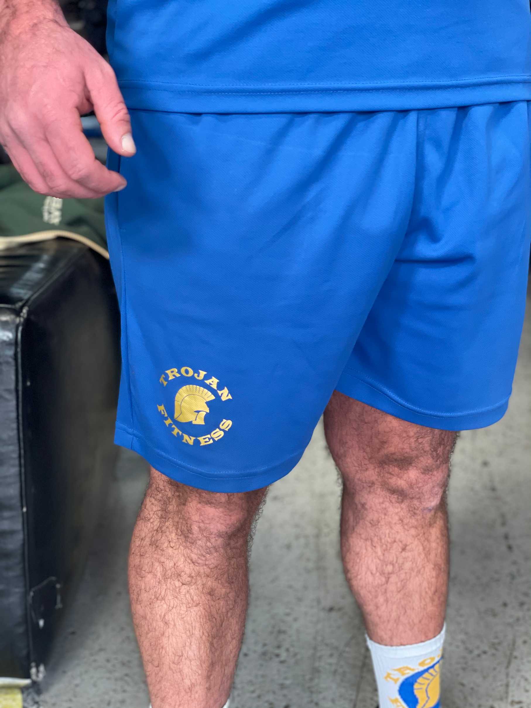 Blue Trojan logo Shorts